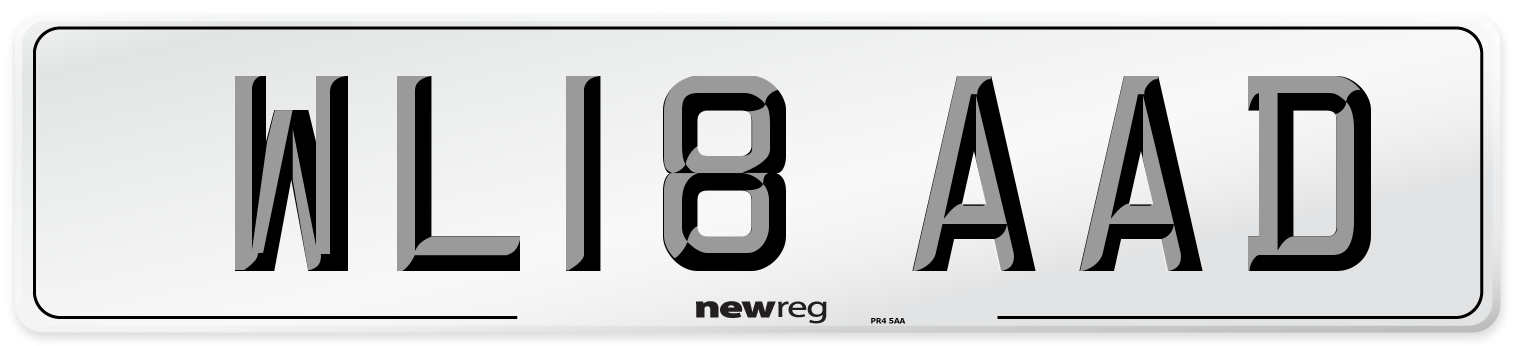 WL18 AAD Number Plate from New Reg